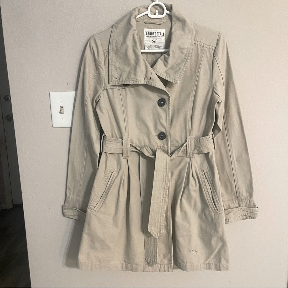 Aeropostale khaki Trench Coat - Picture 2 of 8